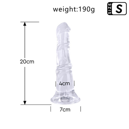 HORSE DILDO GIANT SILICONE 16 INCH CRYSTAL