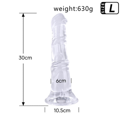 HORSE DILDO GIANT SILICONE 16 INCH CRYSTAL