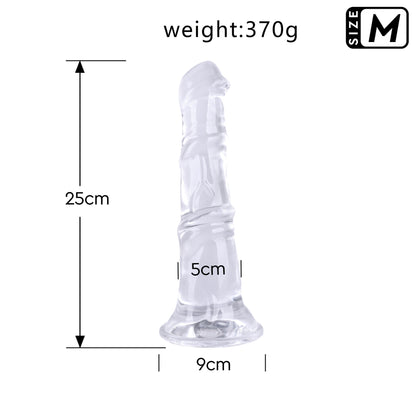 HORSE DILDO GIANT SILICONE 16 INCH CRYSTAL