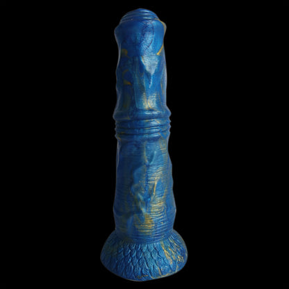 HORSE DILDO KNOTTED SILICONE 11 INCH BLUE