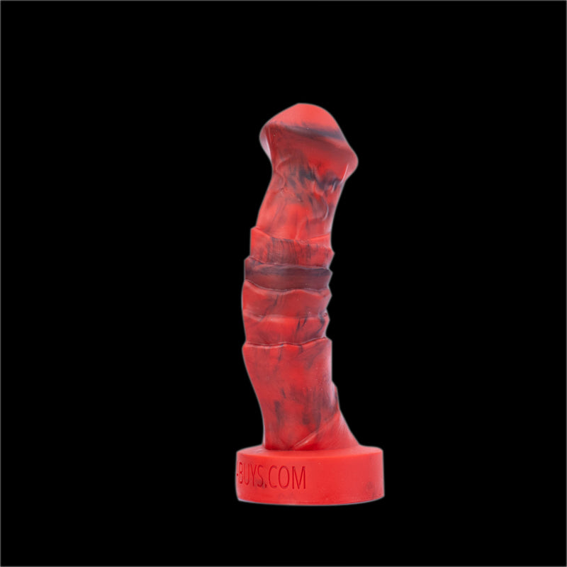 Gode ​​cheval noué en silicone 20,3 cm rouge