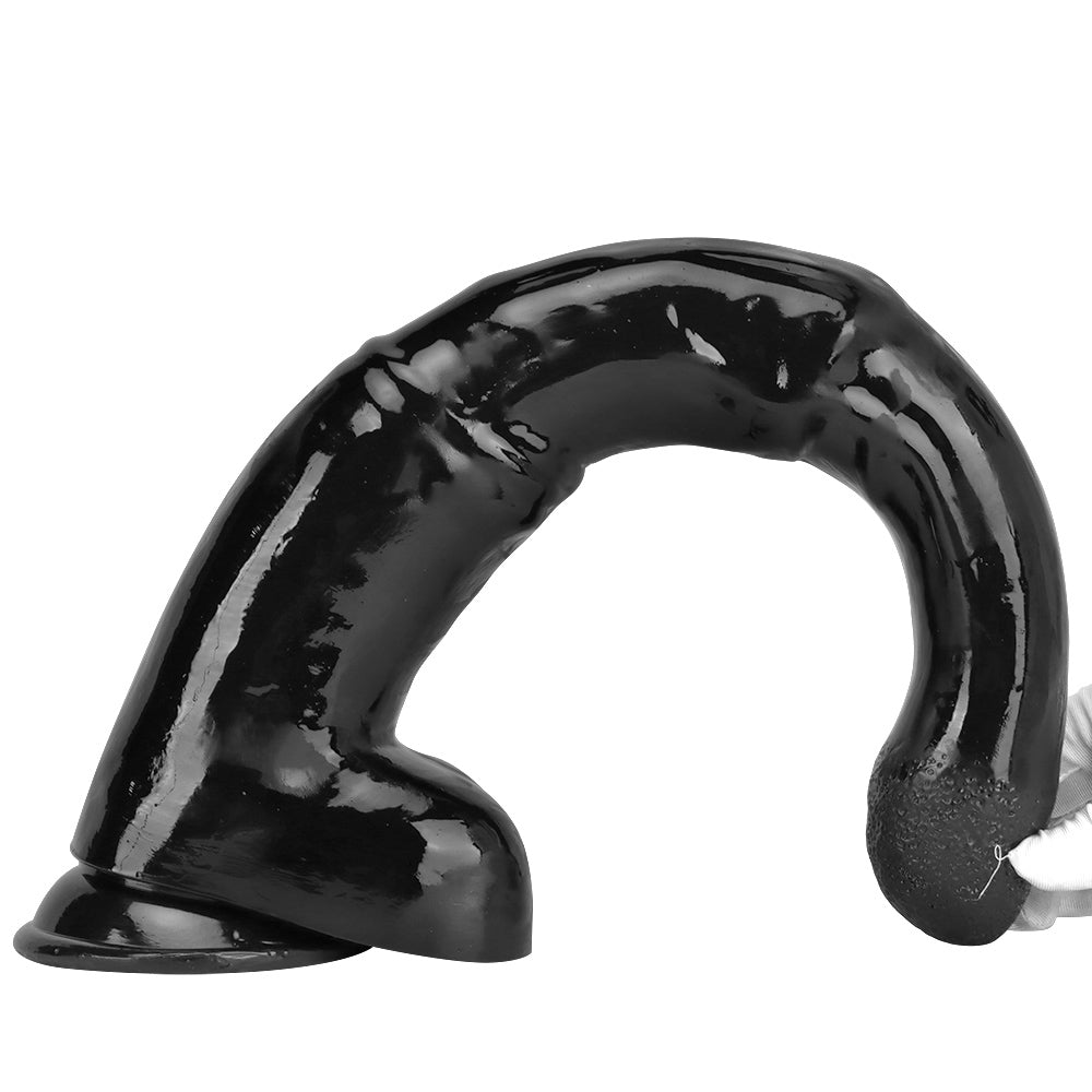 Gode ​​géant en PVC pour cheval de 46 cm de long, noir