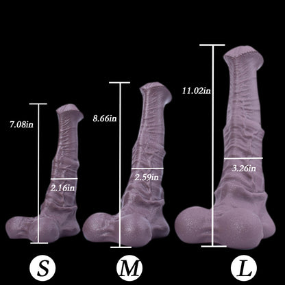 HORSE DILDO GIANT SILICONE 11 INCH BROWN
