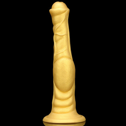 HORSE DILDO GIANT SILICONE 11 INCH GOLD