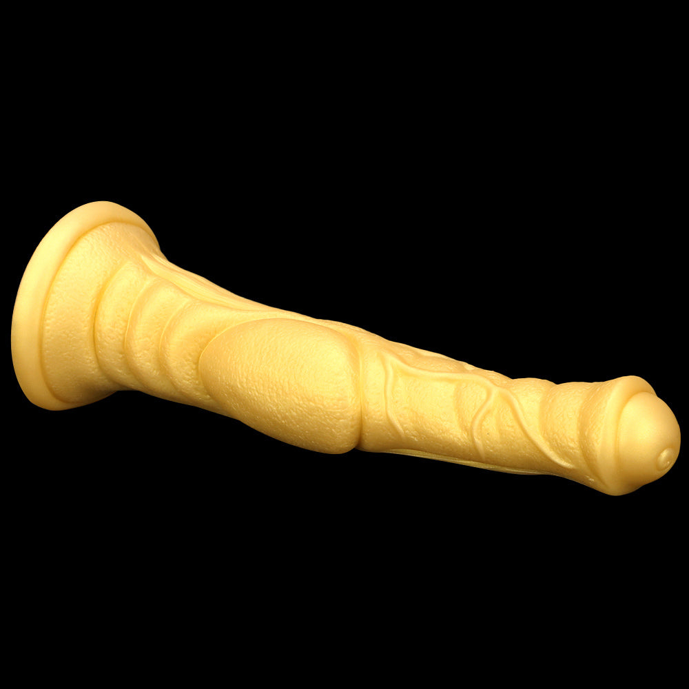 HORSE DILDO GIANT SILICONE 11 INCH GOLD