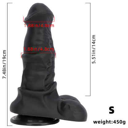 Gode ​​cheval géant en silicone de 33 cm, noir