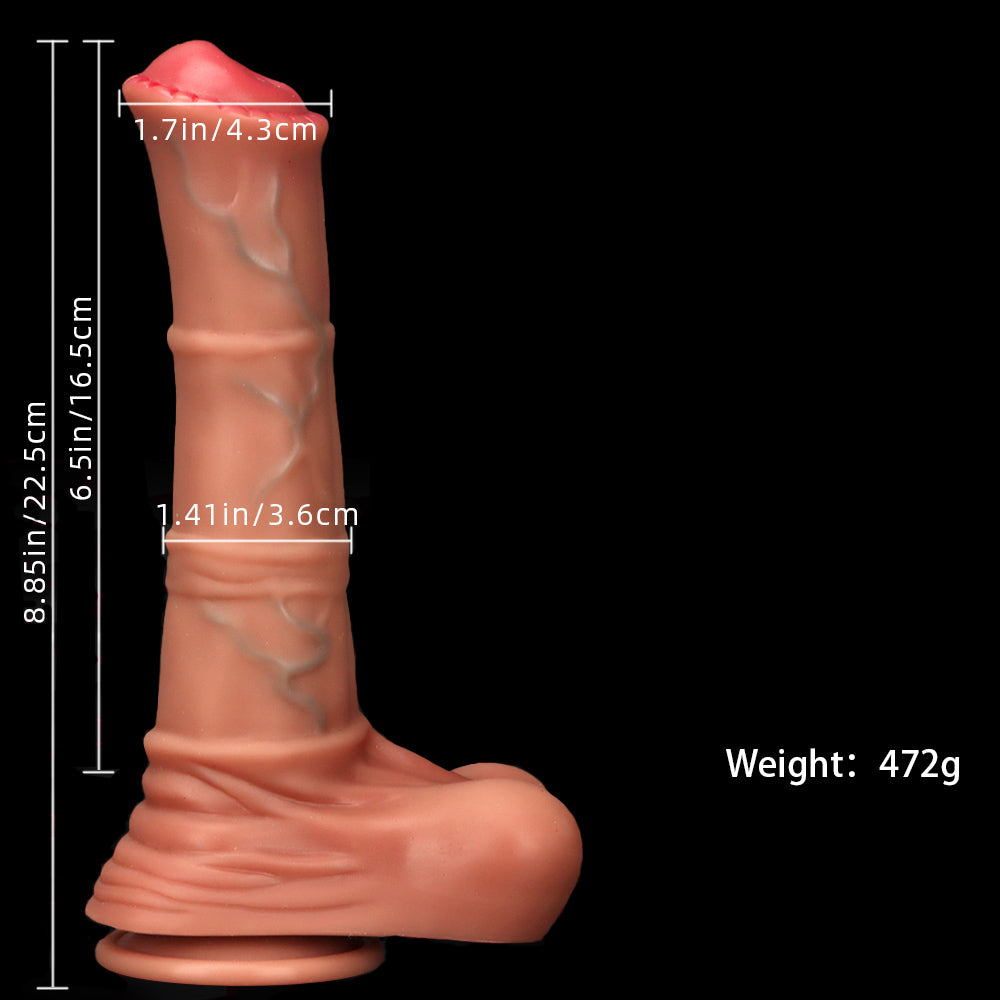 Gode ​​cheval monstre en silicone 22,9 cm de chair