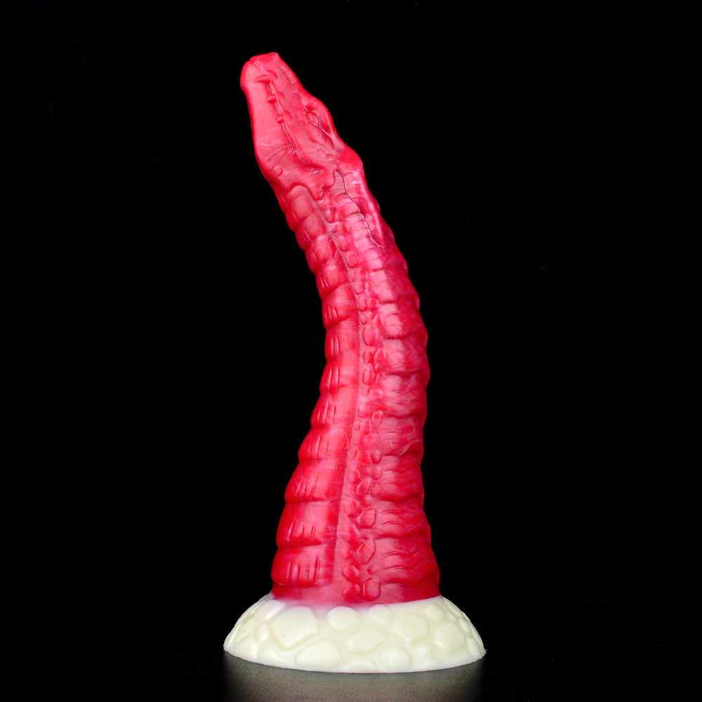 Gode ​​cheval tentacule en silicone 10 pouces rouge