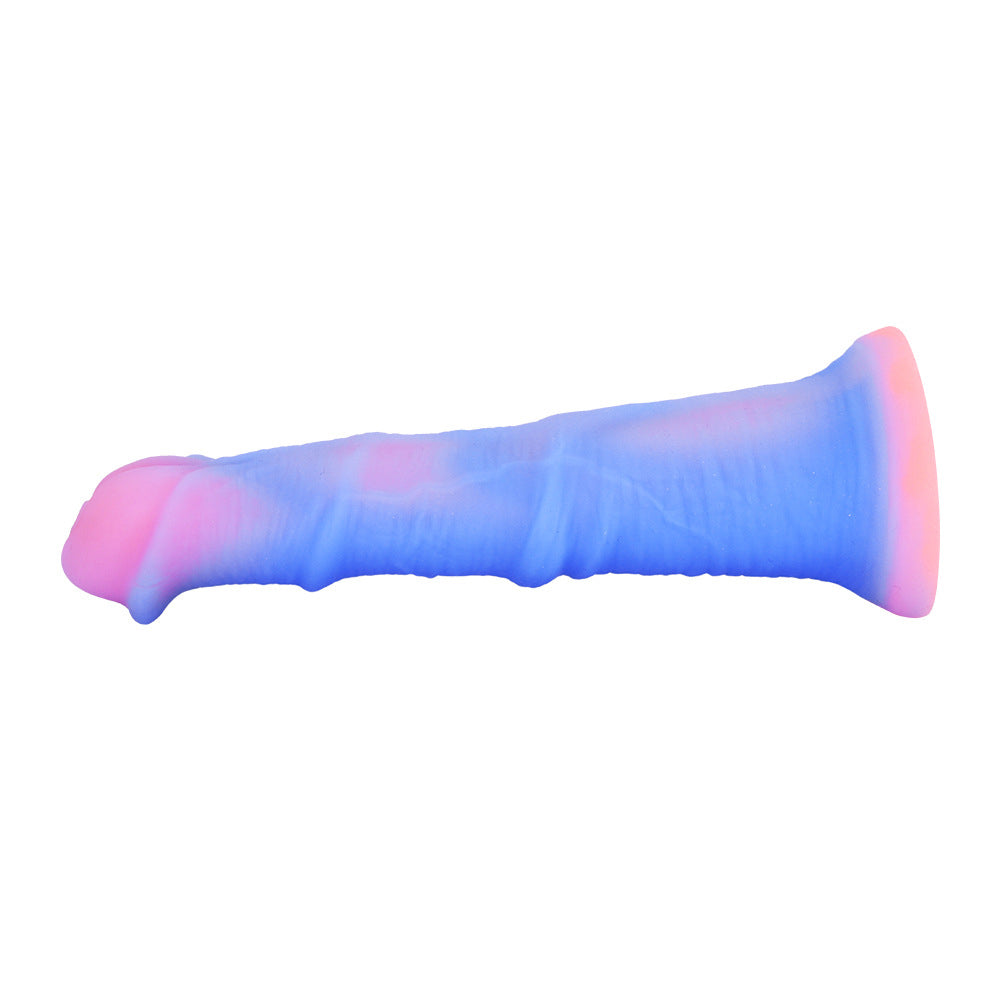 HORSE DILDOS KNOTTED 8 INCH GLOW IN THE DARK