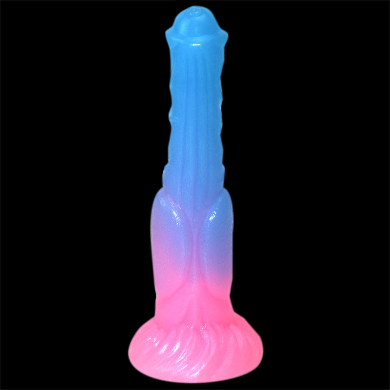 HORSE DILDOS KNOTTED 9 INCH GLOW IN THE DARK