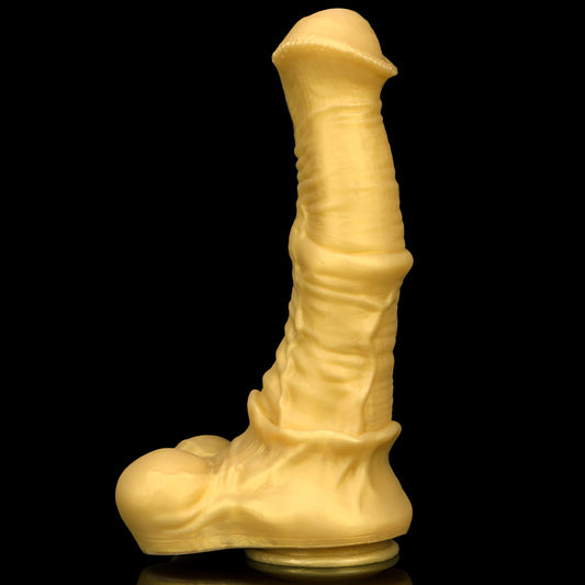 HORSE DILDO HUGE SILICONE 13 INCH GOLD