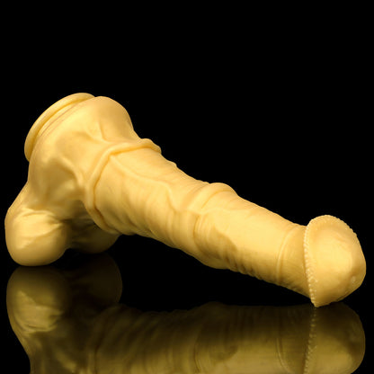 HORSE DILDO HUGE SILICONE 13 INCH GOLD