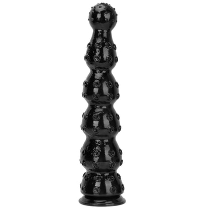 DILDO NOUÉ ÉNORME ANAL PVC 16 POUCES NOIR