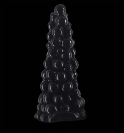 DILDO NOUÉ EN PVC NOIR 6 POUCES CTAPES