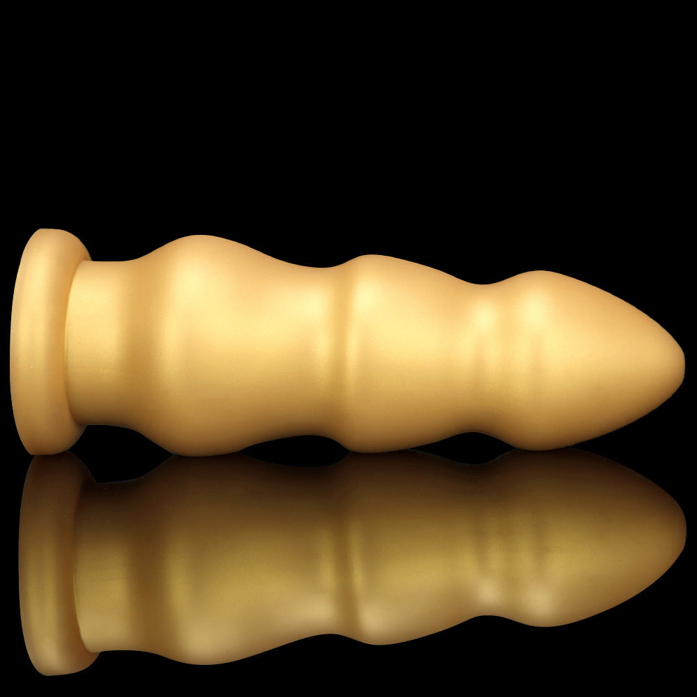 DILDO NOUÉ ÉNORME SILICONE 13 POUCES OR