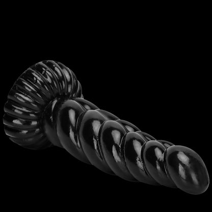 KNOTTED DILDO HUGE PVC 10 INCH BLACK