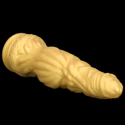 DILDO NOUÉ RÉALISTE EN SILICONE 10 POUCES GÉANT OR