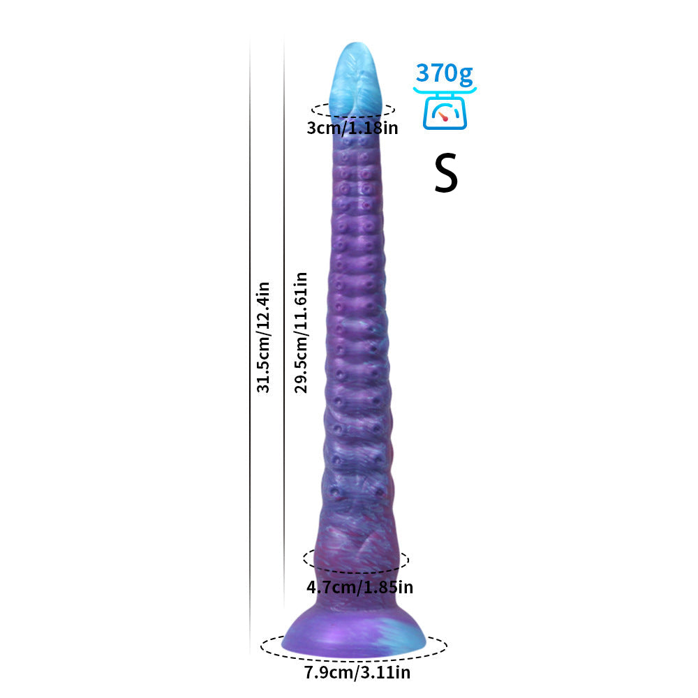 ÉNORME GODE BRILLANT DANS LE NOIR SILICONE 21 POUCES VIOLET