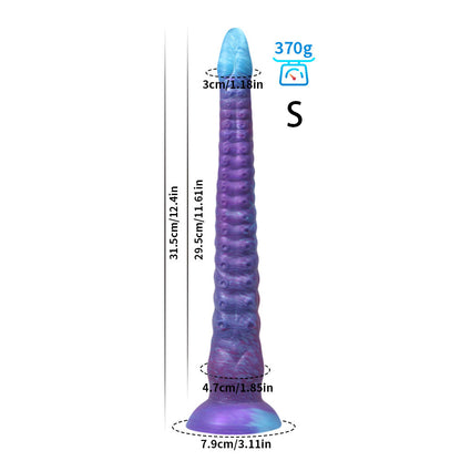 ÉNORME GODE BRILLANT DANS LE NOIR SILICONE 21 POUCES VIOLET