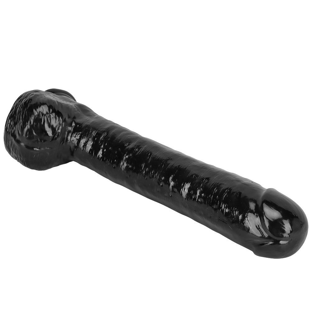 HUGE DILDO REALISTIC PVC 16 INCH BLACK