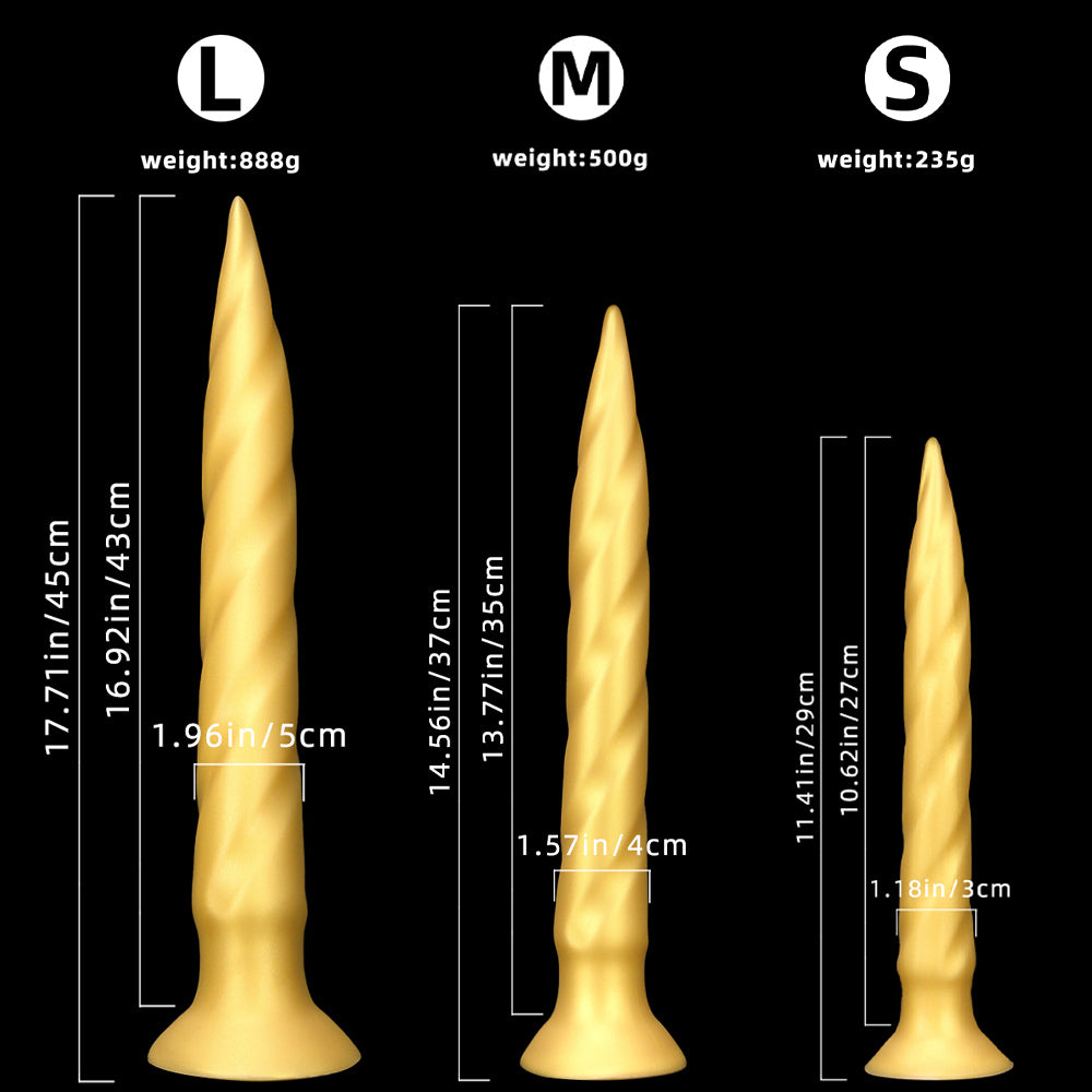TENTACLE HUGE DILDO SILICONE 18 INCH GOLD
