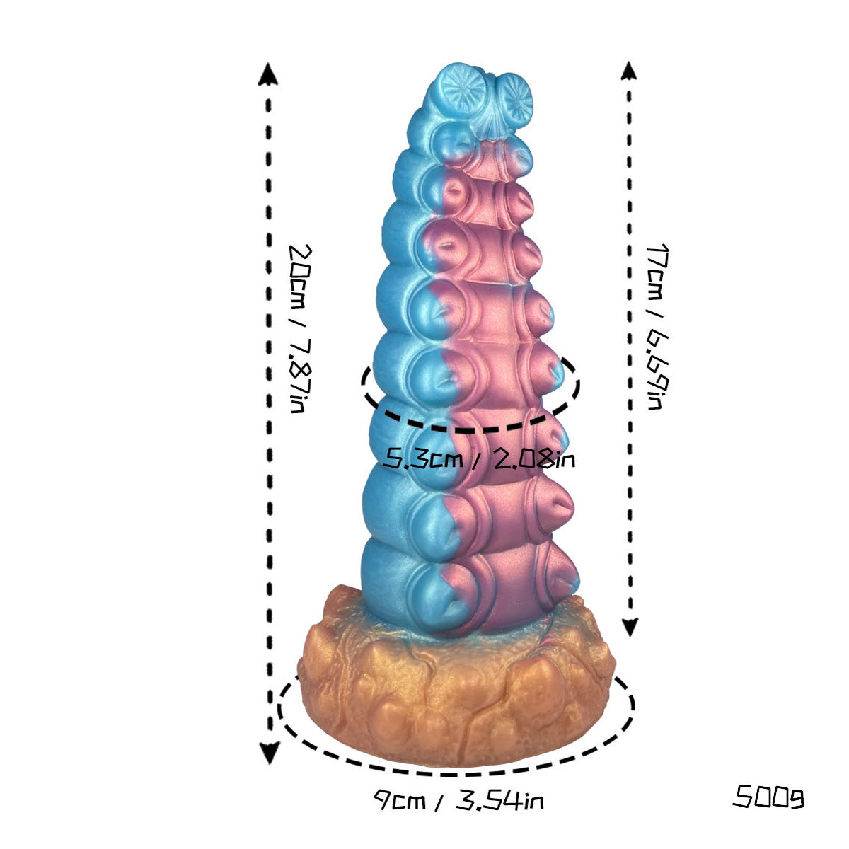 MONSTER DILDO ANAL SILICONE 8 INCH CATERPILLAR