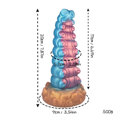 MONSTER DILDO ANAL SILICONE 8 INCH CATERPILLAR