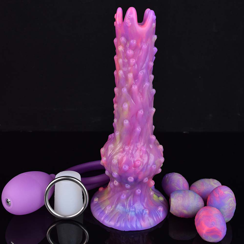 Gode ​​Monstre Noué En Silicone 9 Pouces Violet