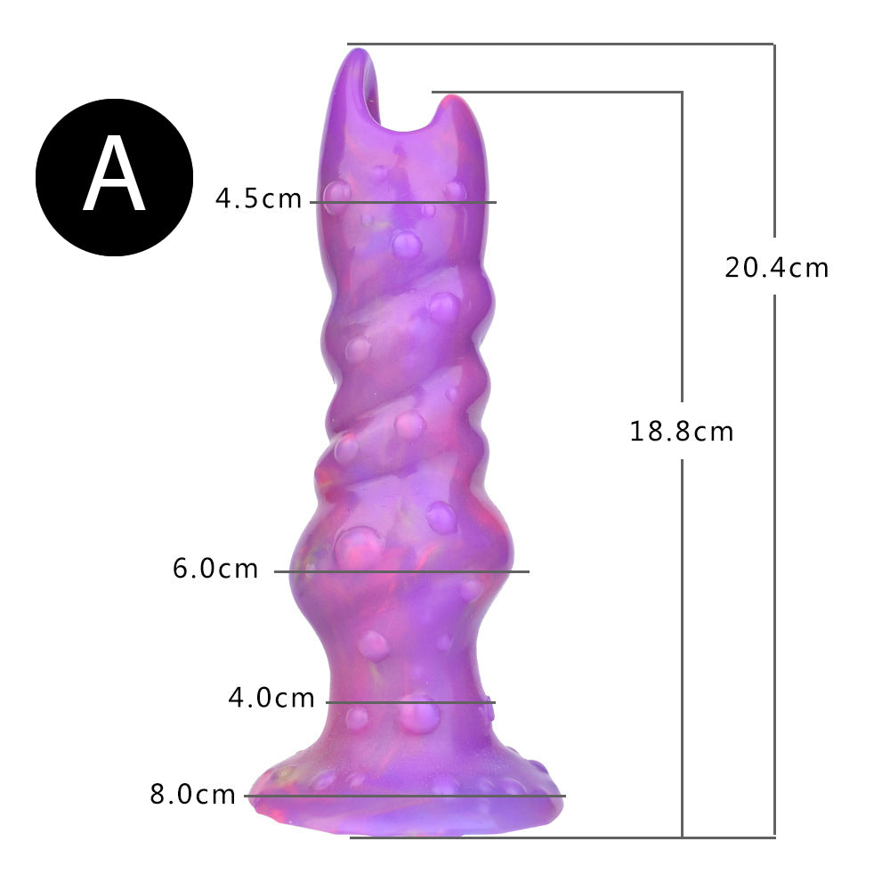 Gode ​​Monstre Noué En Silicone 9 Pouces Violet