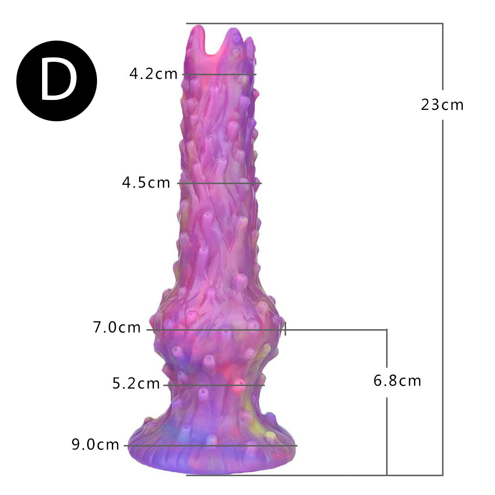 Gode ​​Monstre Noué En Silicone 9 Pouces Violet