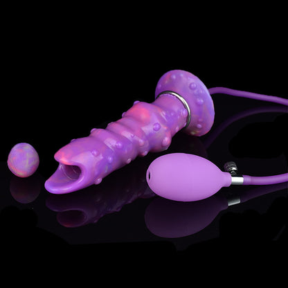 Gode ​​Monstre Noué En Silicone 9 Pouces Violet