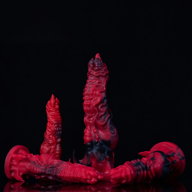 Gode ​​Monstre Noué En Silicone De 11 Pouces Rouge