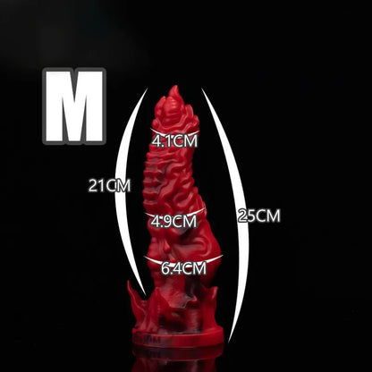 Gode ​​Monstre Noué En Silicone De 11 Pouces Rouge