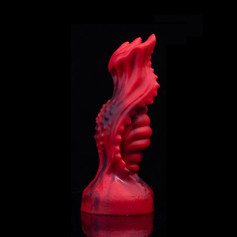 Gode ​​Monstre Noué En Silicone 7 Pouces Rouge