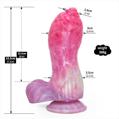 Gode ​​Monstre en Silicone 7 pouces Rose