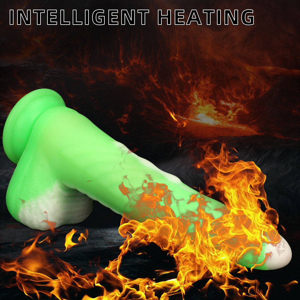 DILDO RÉALISTE VIBRANT EN SILICONE 10 POUCES VERT