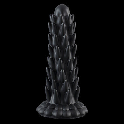 ANAL DILDO 9 INCH KNOTTED BLACK