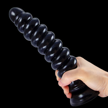 ANAL DILDO KNOTTED 9 INCH BLACK