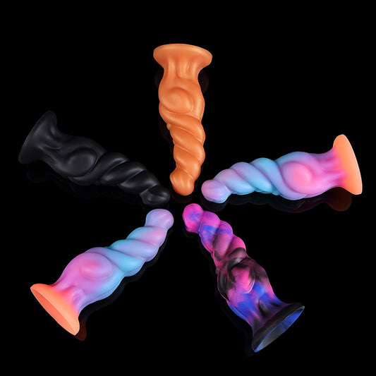 ANAL DILDO 7 INCH KNOTTED COLORFUL