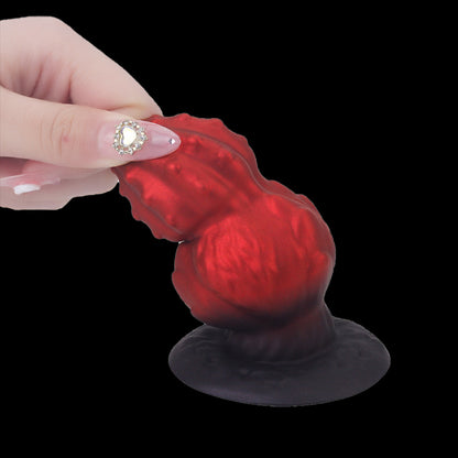 ANAL DILDO 5 INCH KNOTTED RED