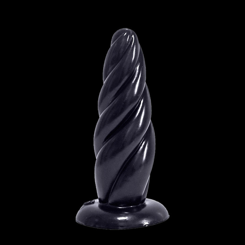 ANAL DILDO 7 INCH KNOTTED BLACK