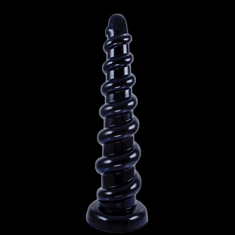 ANAL DILDO 10 INCH KNOTTED BLACK