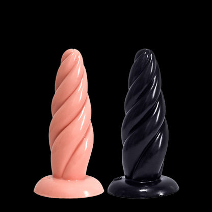 ANAL DILDO 7 INCH KNOTTED BLACK