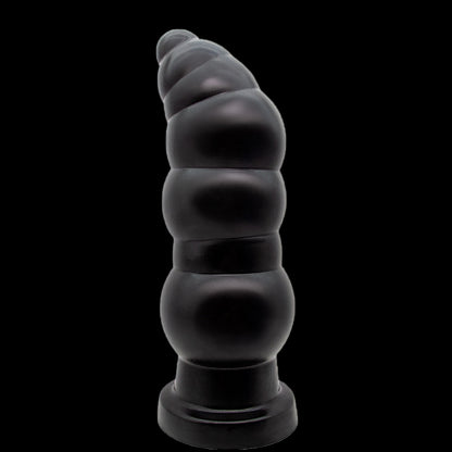 ANAL DILDO 10 INCH KNOTTED BLACK