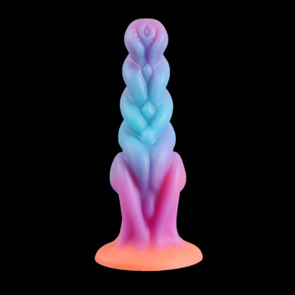 ANAL DILDO 7 INCH KNOTTED COLORFUL