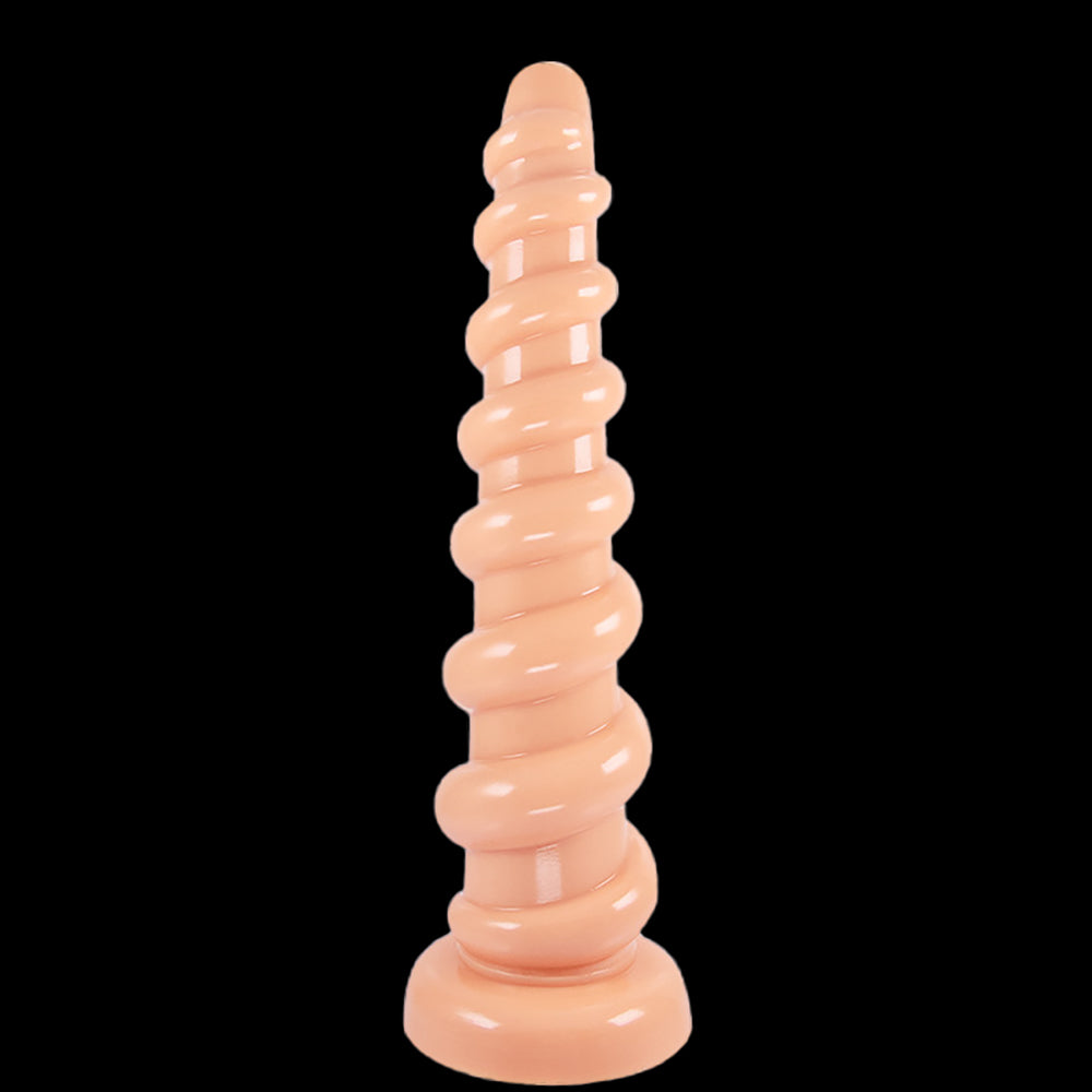 ANAL DILDO 10 INCH KNOTTED BLACK