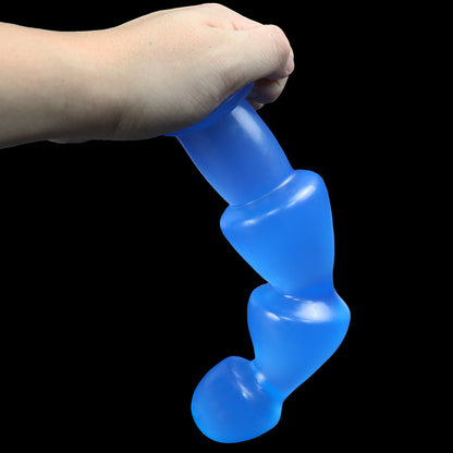 ANAL DILDO KNOTTED 9 INCH BLUE