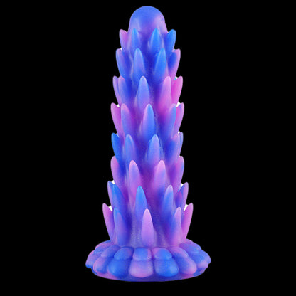 ANAL DILDO 9 INCH KNOTTED COLORFUL