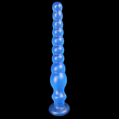 ANAL DILDO KNOTTED 12 INCH TRANSPARENT