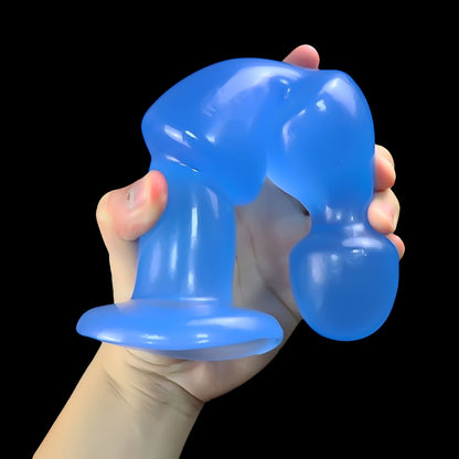 ANAL DILDO KNOTTED 9 INCH BLUE